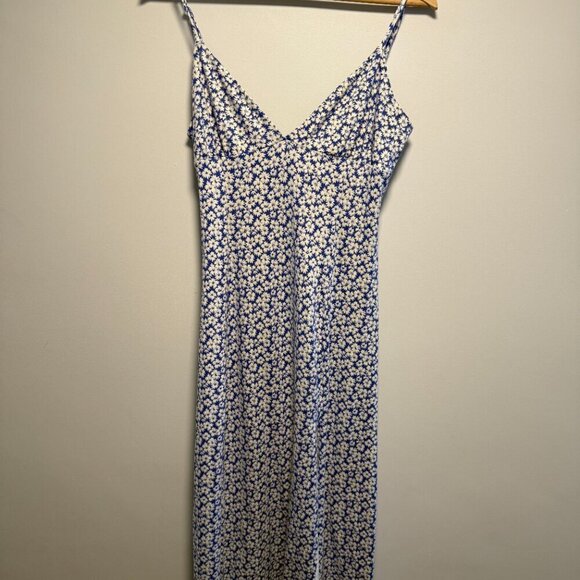 Urban Outfitters | Dresses | Urban Outfitters Ashley Blue Floral Midi Dress Med - Picture 6 of 11